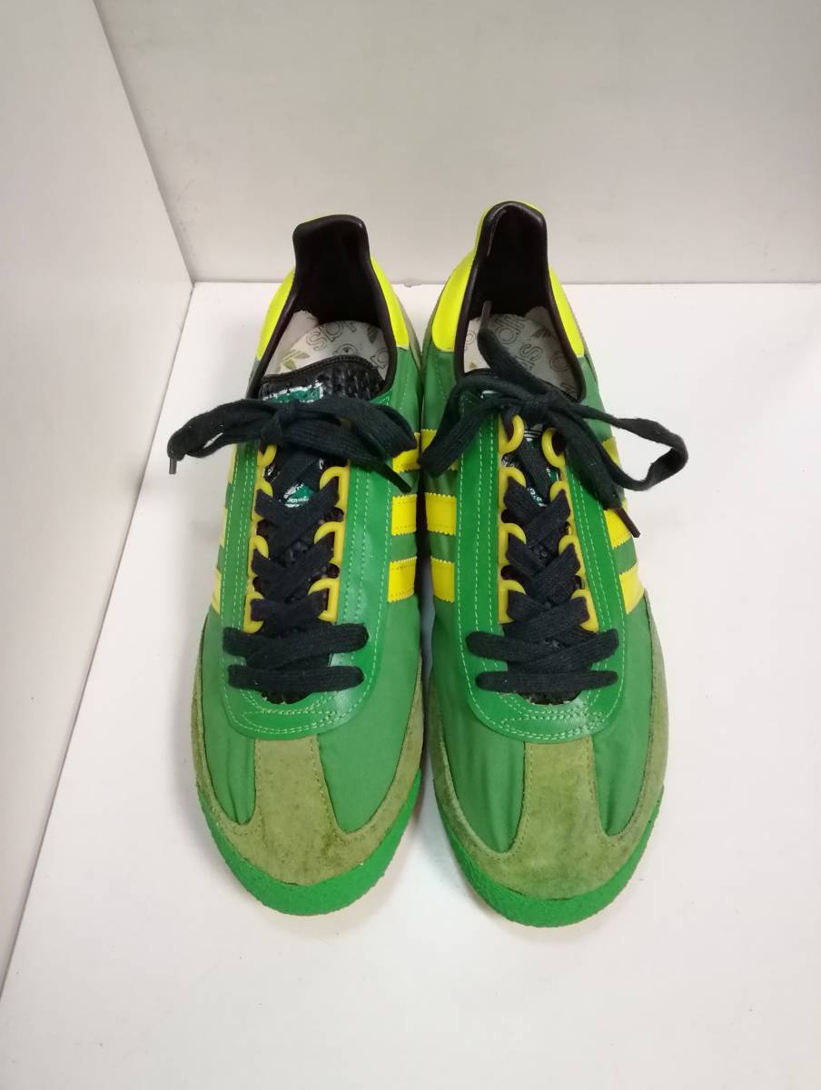 adidas「SL-76」緑/黄　70年代生産西ドイツ製オリジナル　6.5　新品デッド　概ね良好　箱無