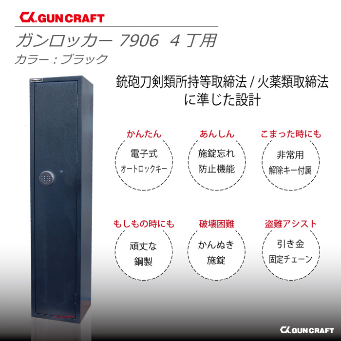 CKガンクラフト 4丁用 ガンロッカー 保管 装弾ロッカー 銃弾 800発 2点