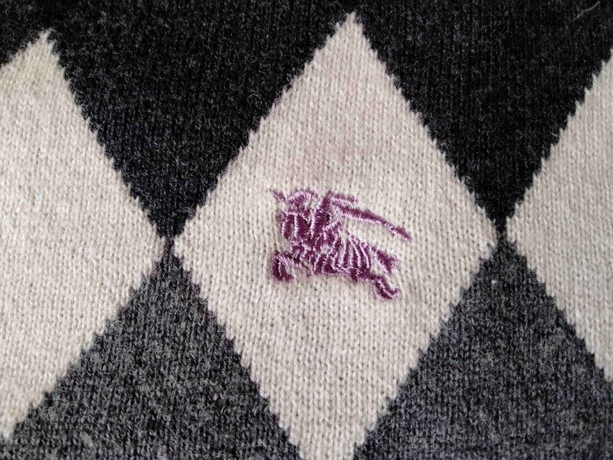 新発売】 バーバリー ブラックレーベル 黒 ホース刺繍 セーター 綿