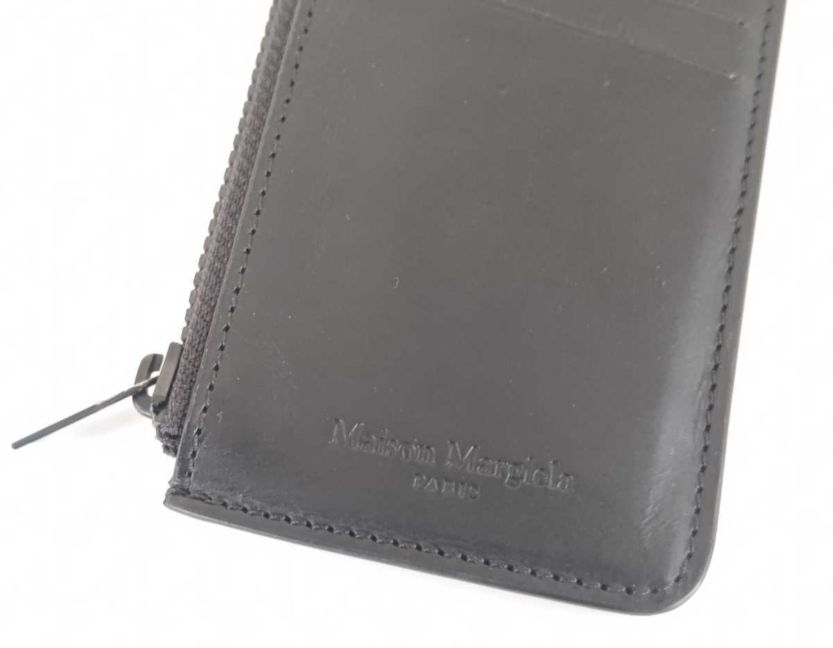 メゾンマルジェラ4ステッチ名刺入れレザー黒カードケース財布Maison 