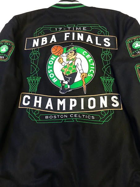 BH6)JH Design Boston Celtics Champions ウールリバーシブル ジャケット/NBA/L/ボストン・セルティックス_画像2