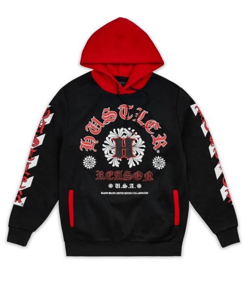 BG59)REASON CLOTHING HUSTLER プルオーバーパーカー/HU-f01/2XL/USサイズ/リーズンクロージング