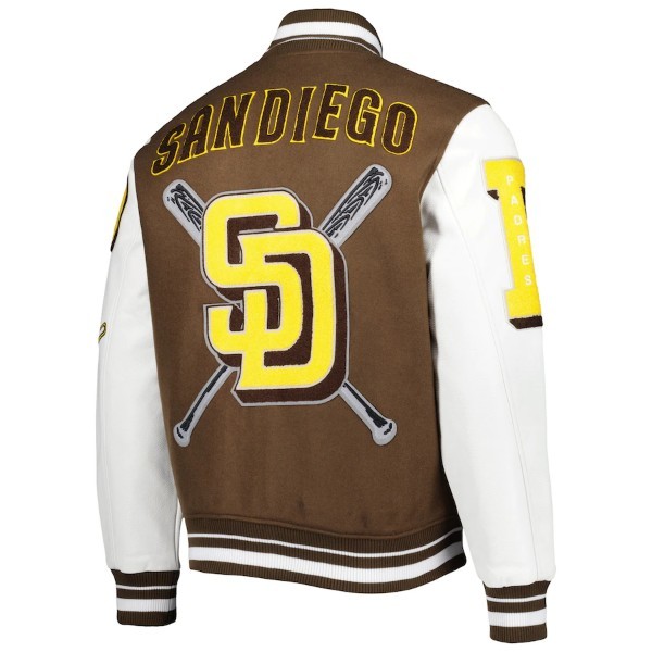 BG98)PRO STANDARD San Diego Padres REMIX VARSITY ジャケット/MLB/サンディエゴ・パドレス/スタジャン/3XL_画像3