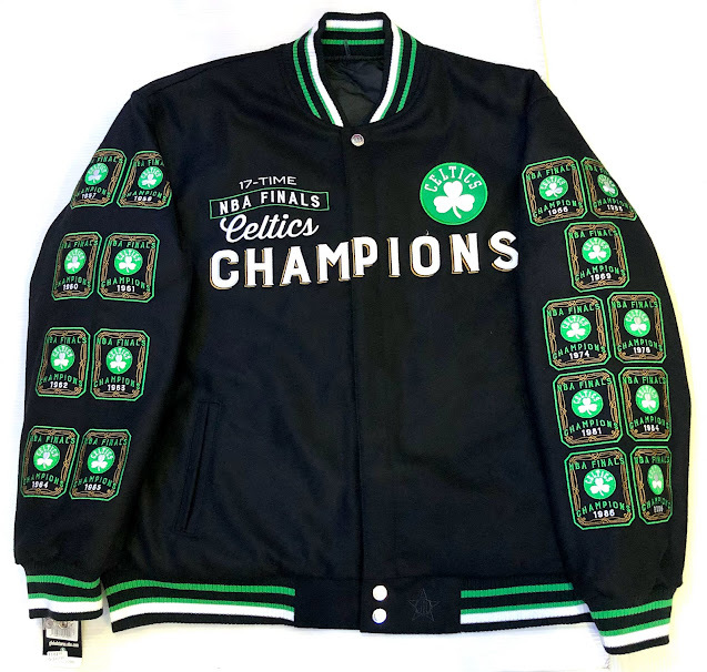 BH6)JH Design Boston Celtics Champions ウールリバーシブル ジャケット/NBA/L/ボストン・セルティックス_画像3