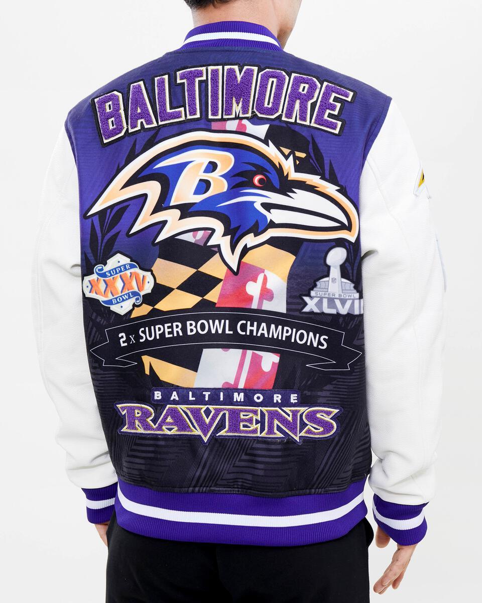 BH5)PRO STANDARD Baltimore Ravens REMIX VARSITY ジャケット/NFL/ボルチモア・レイブンズ/L