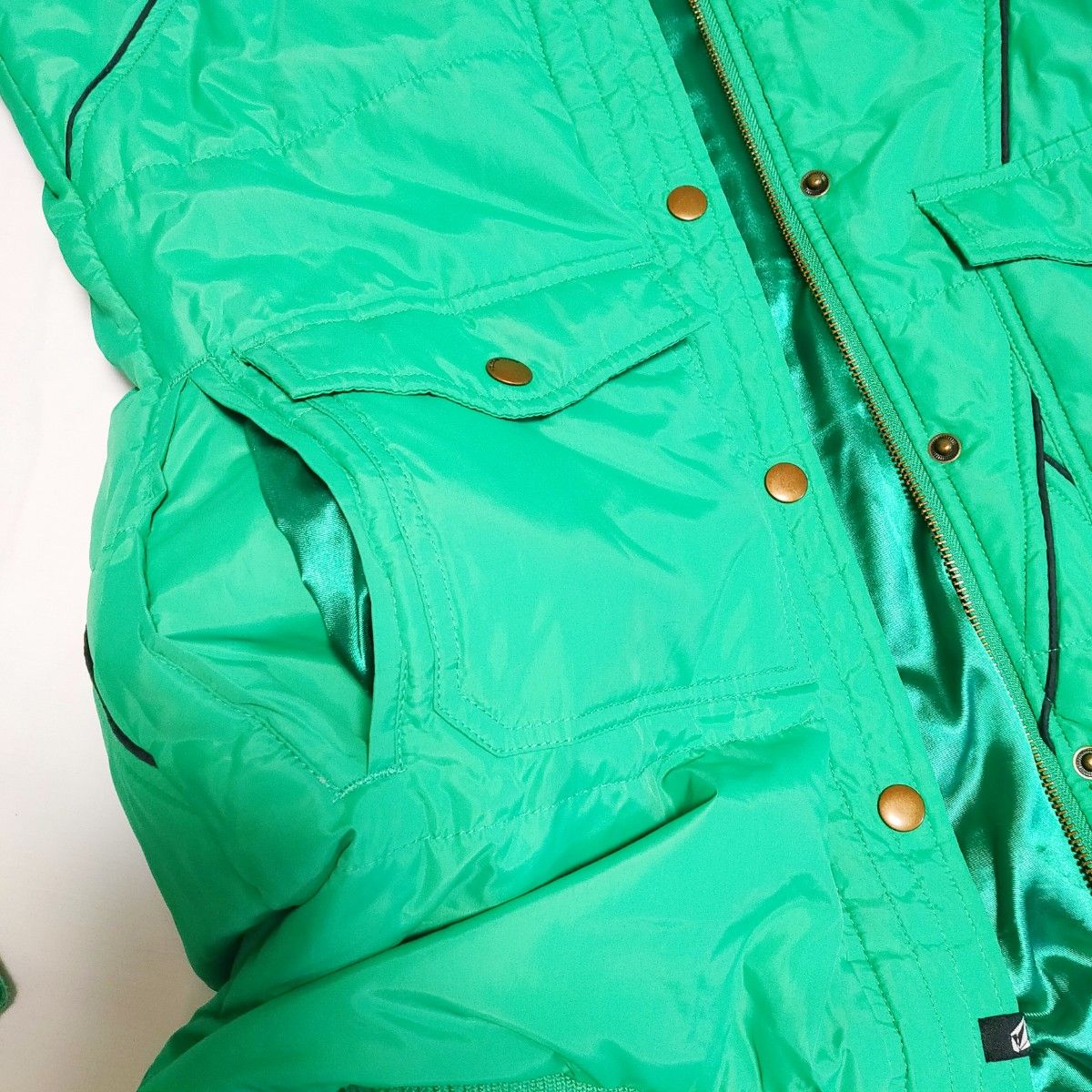 【美シルエット】ボルコム  スイス製 コジー ロング ジャケット コート フード ベンチコート マウンテンパーカー