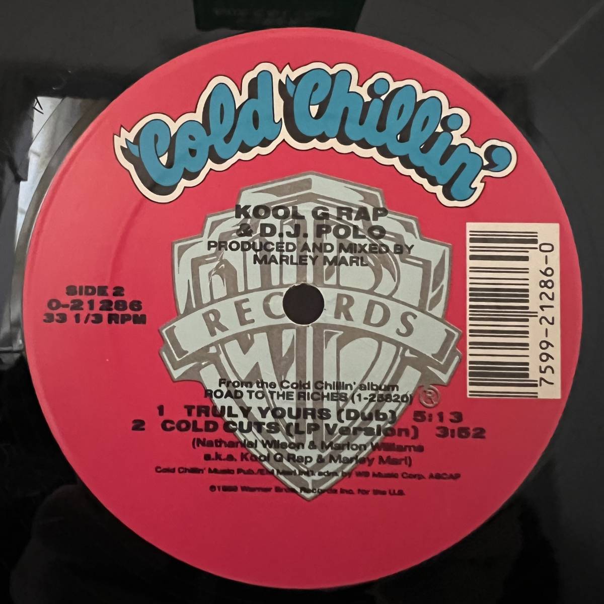 Hip Hop 12 - Kool G RAP & D.J. Polo - Truly Yours - Cold Chillin' - VG+ - シュリンク付_画像3