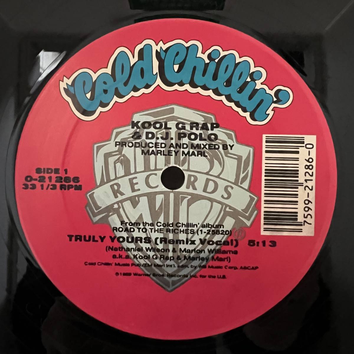 Hip Hop 12 - Kool G RAP & D.J. Polo - Truly Yours - Cold Chillin' - VG+ - シュリンク付_画像2