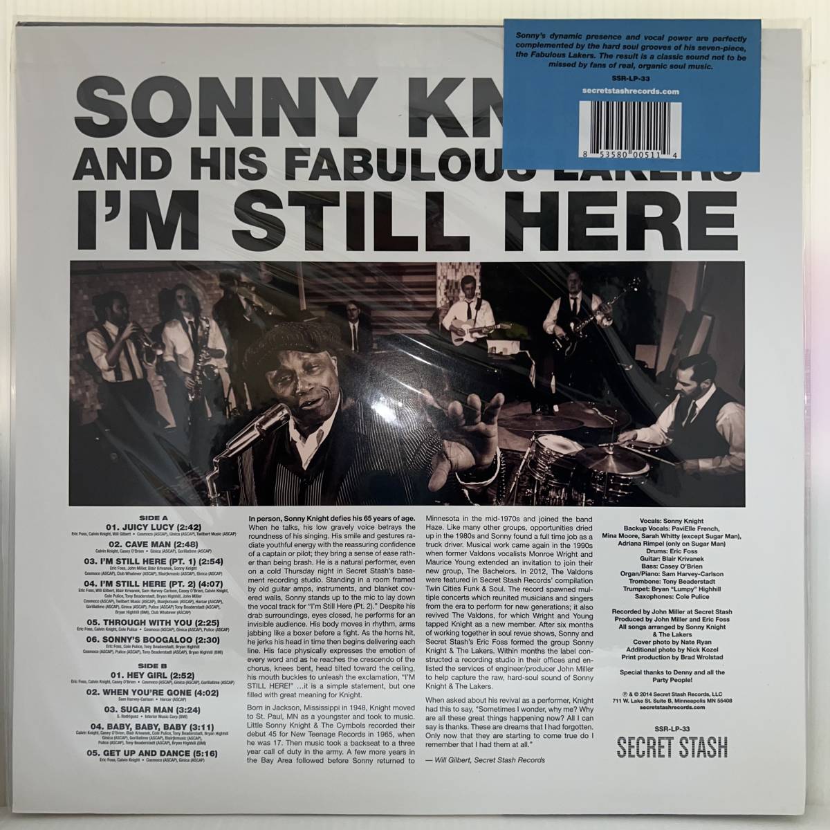 Funk Soul LP - Sonny Knight And His Fabulous Lakers - I'm Still Here - Secret Stash - シールド 未開封_画像2