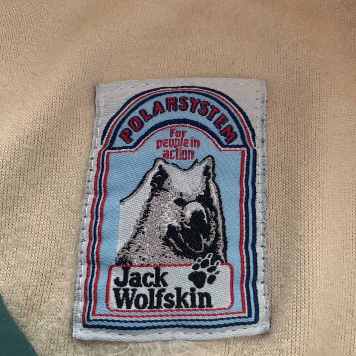 90\'s[Jack Wolfskin] Jack Wolfskin Pola Tec pull over fender lease snap T Poland made L degree outdoor mountain climbing 