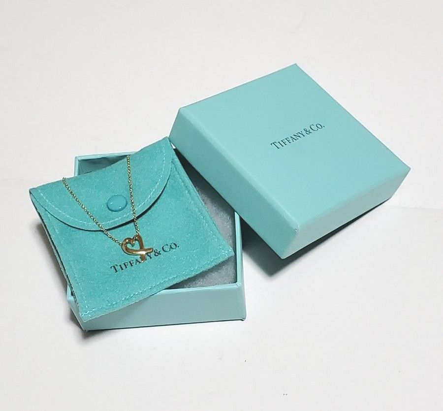 ティファニー TIFFANY&Co. ラビングハート ペンダントネックレス Au750