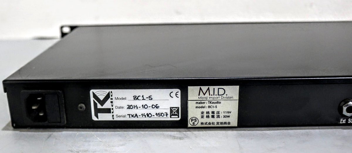 動作良好☆TK audio BC1-S - ステレオバスコンプレッサー - MUSIC PLANT VCA バス・コンプレッション ミックス 15年製 X6Y328の画像6