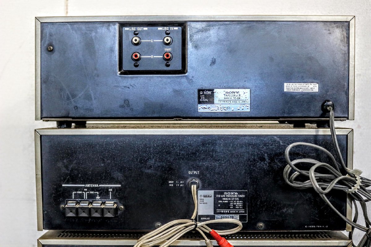 通電OK♪SONY ソニー TC-U4（テープレコーダー）・ST-515（FM/AM チューナー）・TA-515（ステレオアンプ）セット 12Y571の画像9