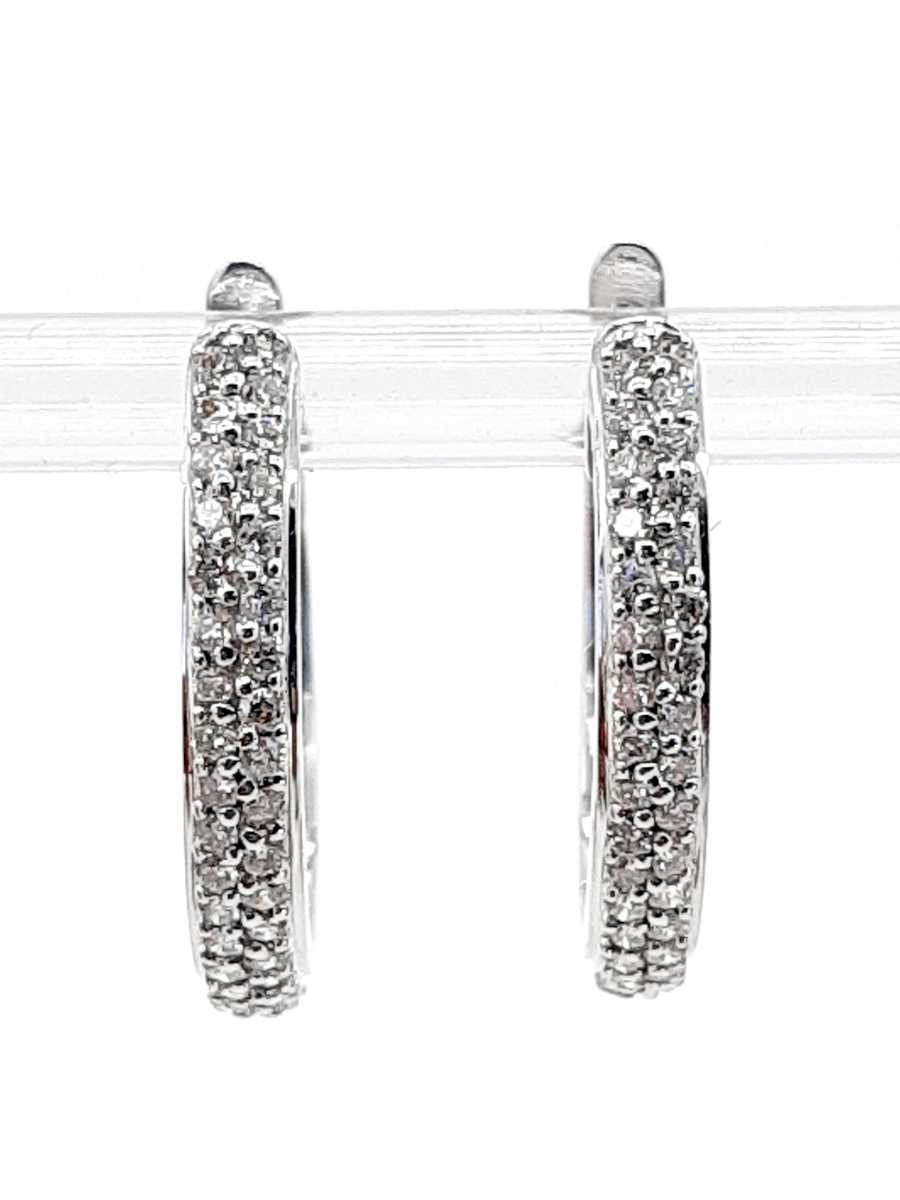 ☆K18wg☆天然ダイヤ0.50ct☆ピアス☆36 腕時計、アクセサリー