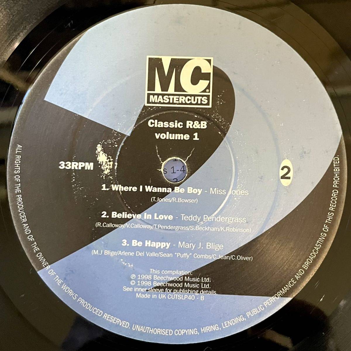【R&B】【SOUL】V.A. - Classic R&B (Definitive R&B Mastercuts Volume 1) / Mastercuts CUTSLP40 / 2×VINYL LP / UK /Brandy/D'Angelo_画像6
