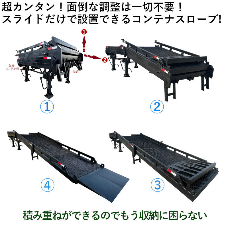 コンテナスロープ 三分割 スライダーバンニングスロープ もう コンテナスロープ 三分割 スライダーバンニングスロープ もう