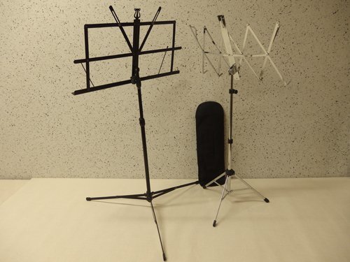 0130062s[ music stand 2 points collection black, silver soft case attaching ] size : black 54cm degree / silver 34cm degree / secondhand goods 
