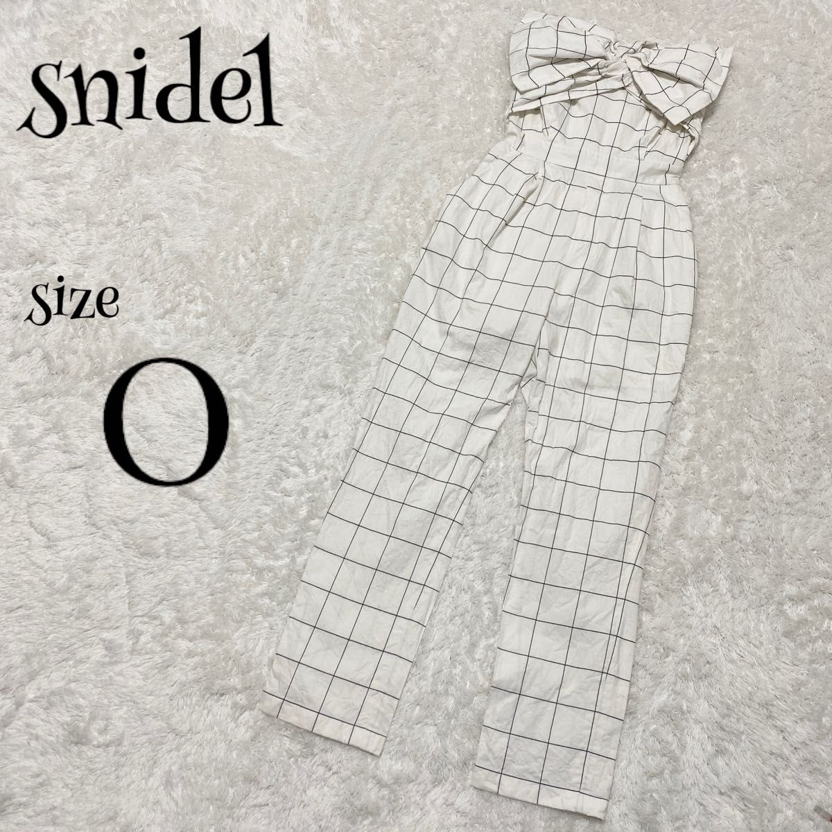 snidel スナイデル ☆ リボンベアオールインワン ワンピース チェック柄