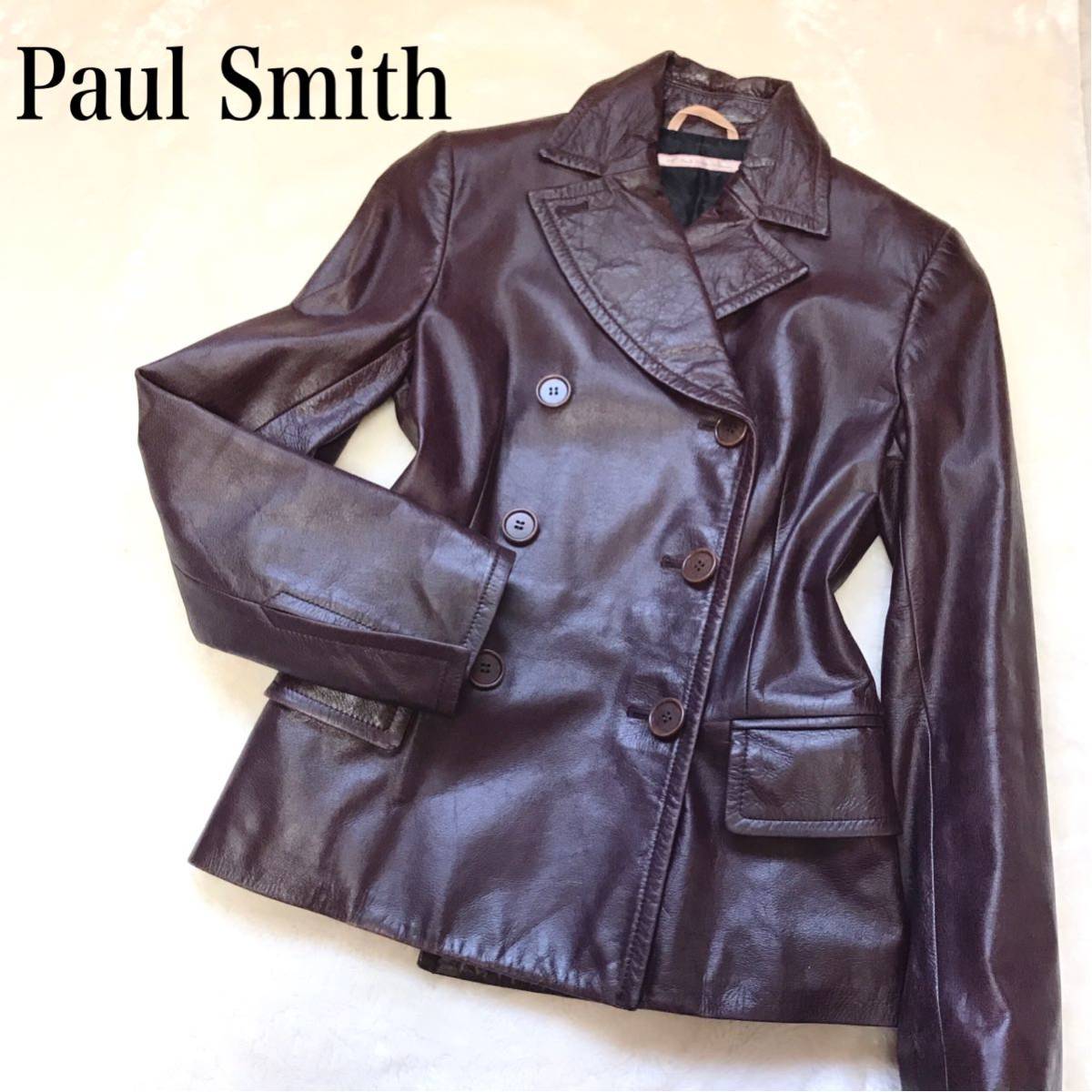 希少 paul smith women ポールスミス レザージャケット 本革-