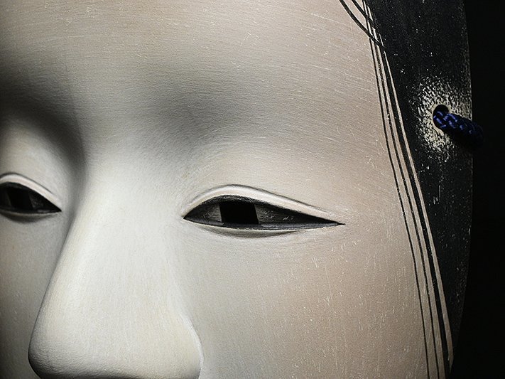 3c01-43二代目 野川陽山作 能面「孫次郎」人形師/能面師能楽共箱・能面