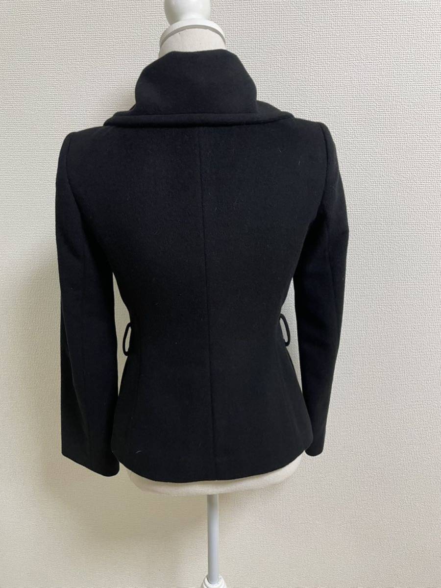 M-PREMIERE エムプルミエ　ブラック　コート　36 アンゴラ　カシミヤ　ウール　上質　コート　美品　黒_画像9