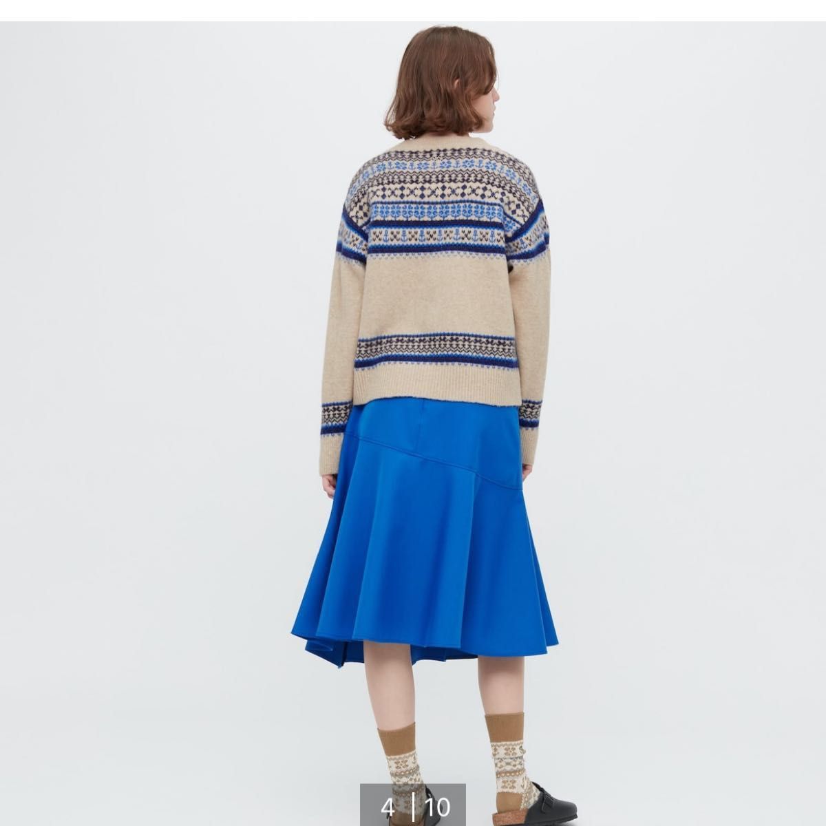 JW ANDERSON ユニクロ アシンメトリー フレアスカート ロイヤル JW ANDERSON ユニクロ アシンメトリー フレアスカート ロイヤル