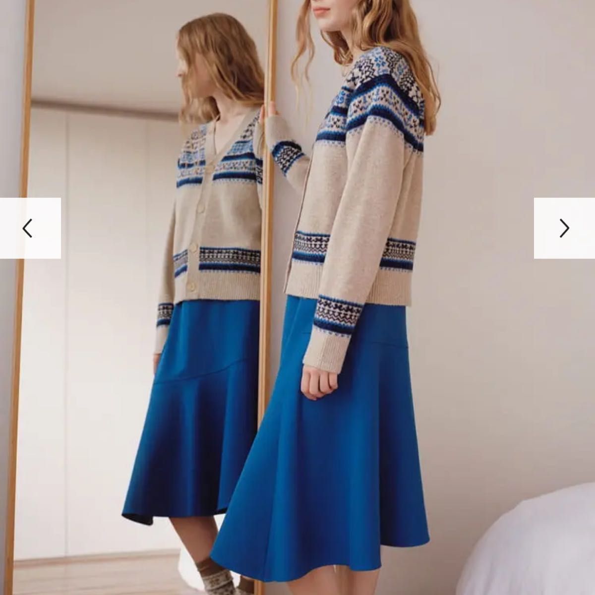 JW ANDERSON ユニクロ アシンメトリー フレアスカート ロイヤル JW ANDERSON ユニクロ アシンメトリー フレアスカート ロイヤル