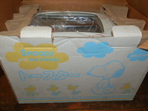 昭和レトロ スヌーピー柄のトースター 未開封品 サンリオ自動トースター 三洋電機 可動の画像5