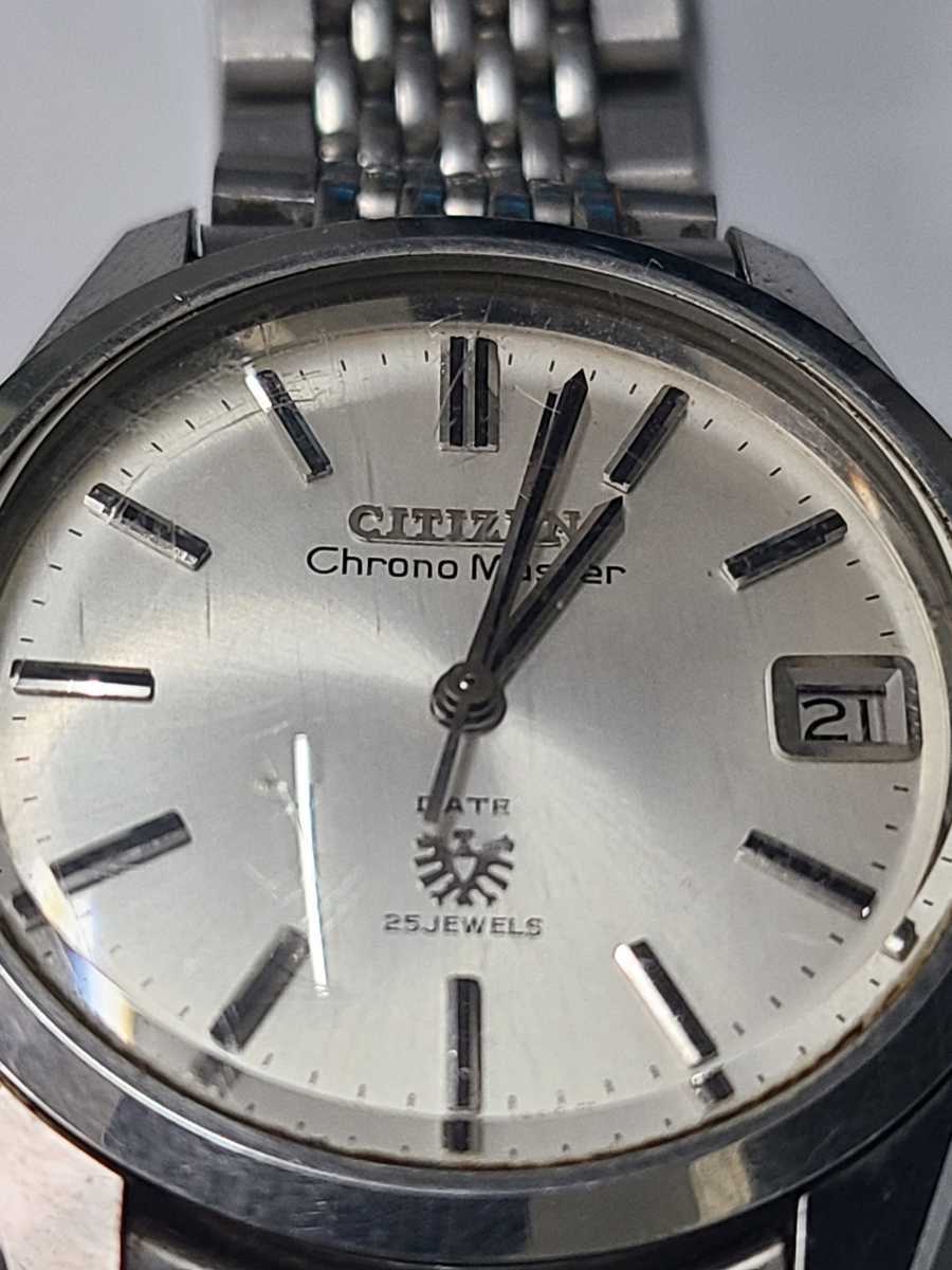 稼働品【シチズン/CITIZEN】Chrono Master DATE クロノマスター デイト 25石 手巻き 腕時計 鷲　メダリオン H0D5 2901-Y　メンズ_画像4