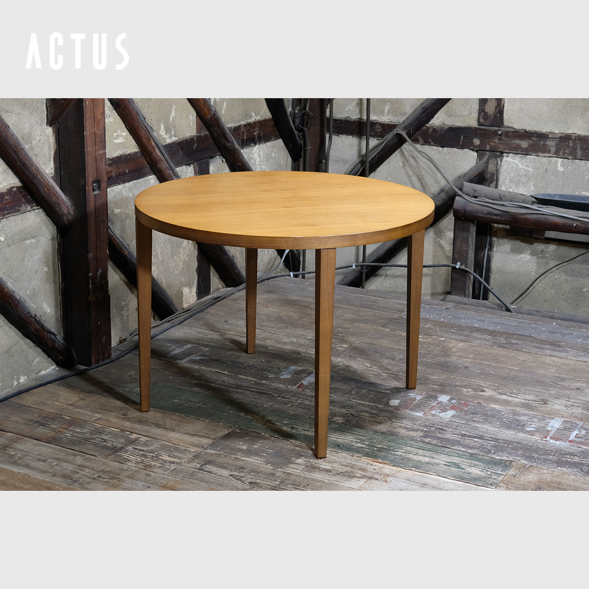 ヤフオク! - ▽展示美品△ACTUSアクタスFBダイニングテーブル円卓ウ...