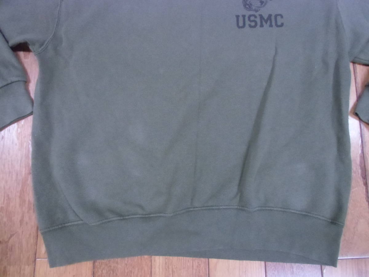 A-4 ミリタリー コンバット サバゲー アメカジ 米軍放出品 実物 USMC MARINE 海兵隊 トレーニングシャツ ウェア トレーナー スウェット Mの画像4