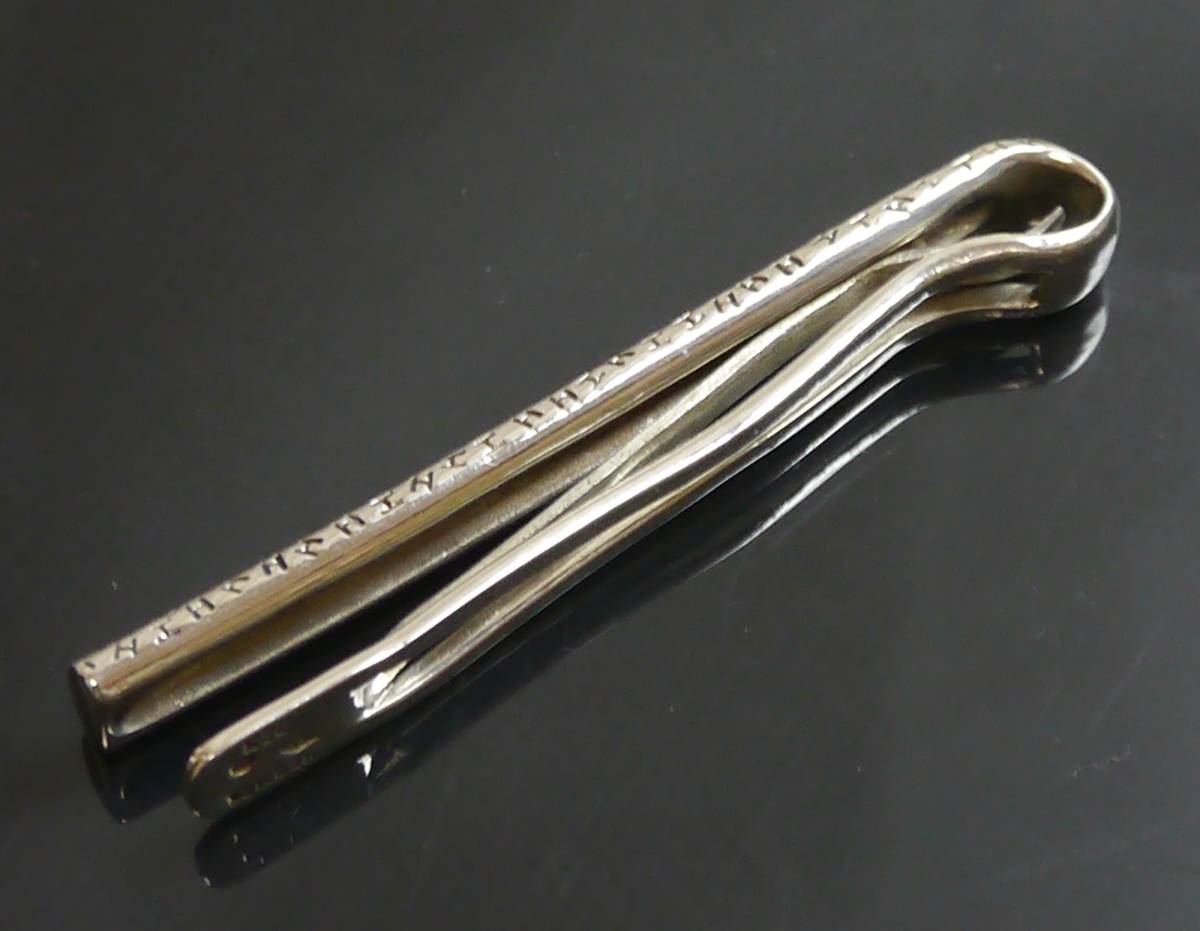 極上品 エルメス タイピン クリップ シルバー925 ロゴ H メンズ