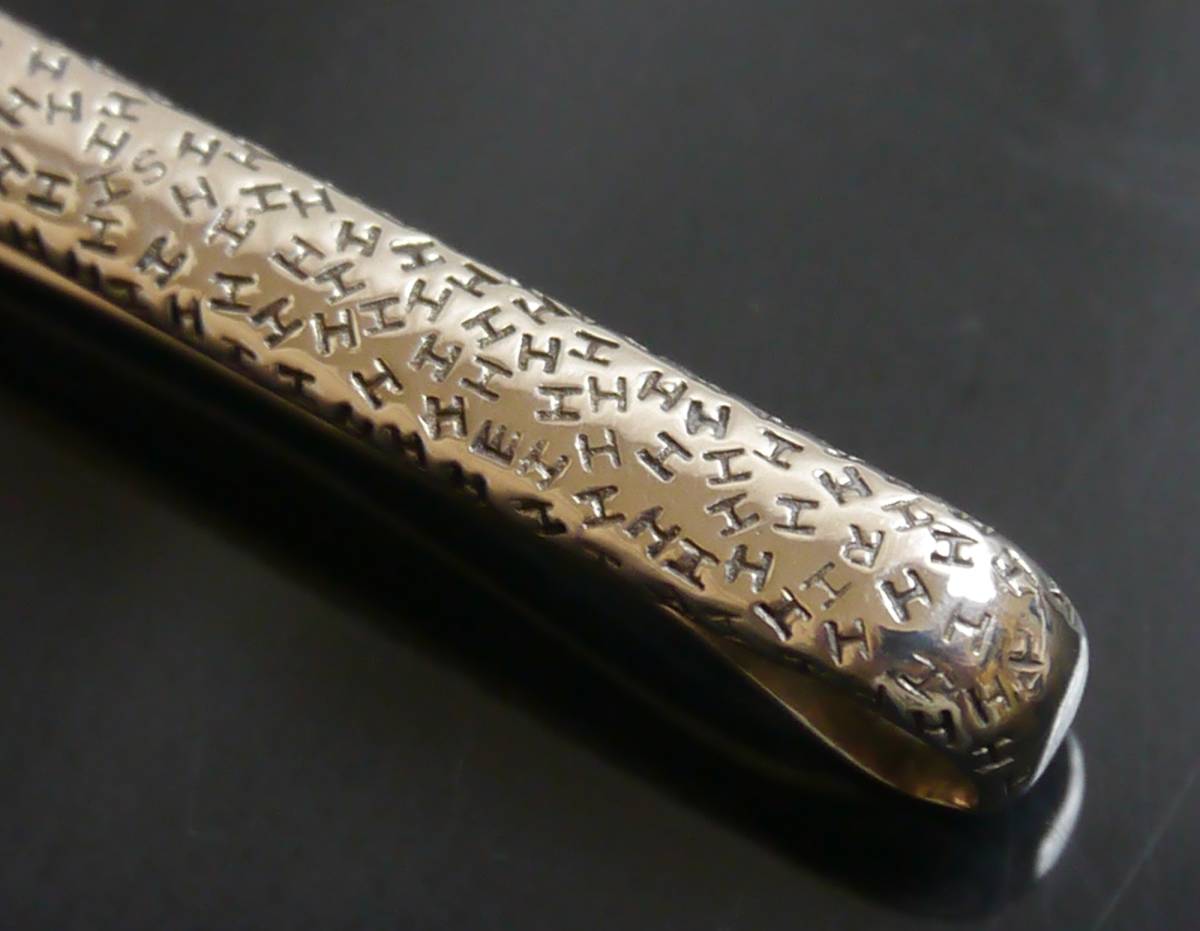 極上品 エルメス タイピン クリップ シルバー925 ロゴ H メンズ