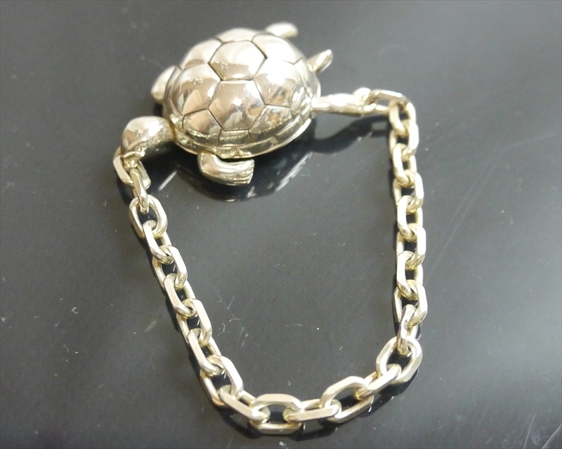  первоклассный товар Hermes брелок для ключа цепочка для ключей черепаха ta-toru Vintage редкий серебряный 925