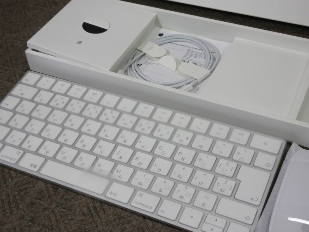 【未使用品】Apple Magic Keyboard A1644 ワイヤレスキーボード / Magic Mouse マウス A1657 / No.P954の画像2