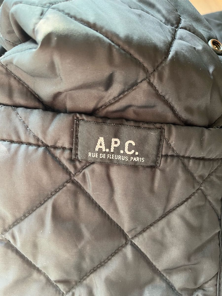 APC アーペーセー S 黒 キルティング コート 訳あり イギリス製