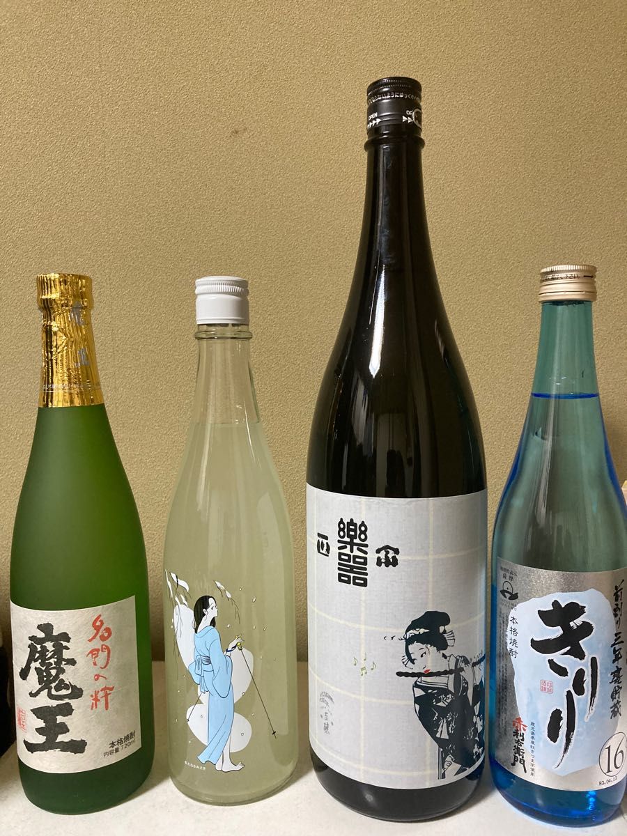 日本酒、焼酎セット魔王、冬のおとずれ〔ゆきおんな〕、楽器政宗、きりり-
