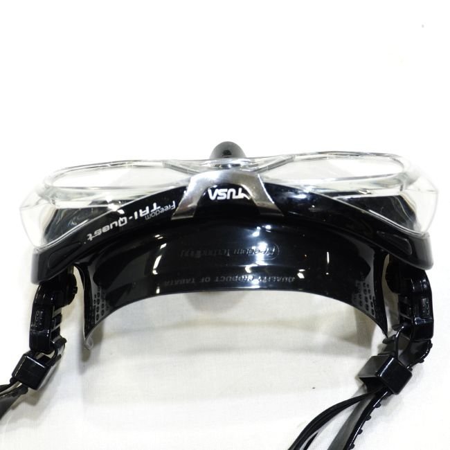 TUSA マスク トライクエスト ダイビング 三眼マスク ブラックシリコンの画像6