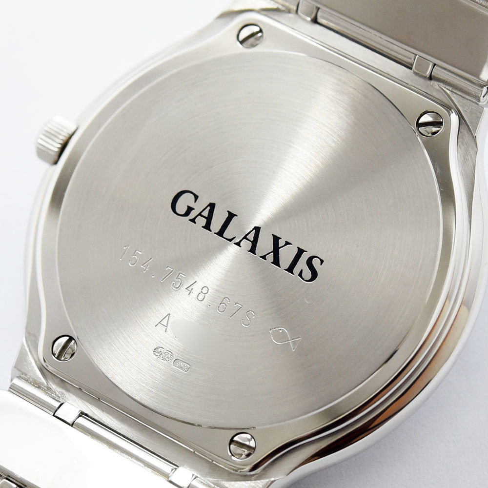 エテルナ 中古 メンズ ETERNA ギャラクシス GALAXIS 57.154.7548.67.37 P107 クォーツ K18WG ブラック 軽仕上げの画像5