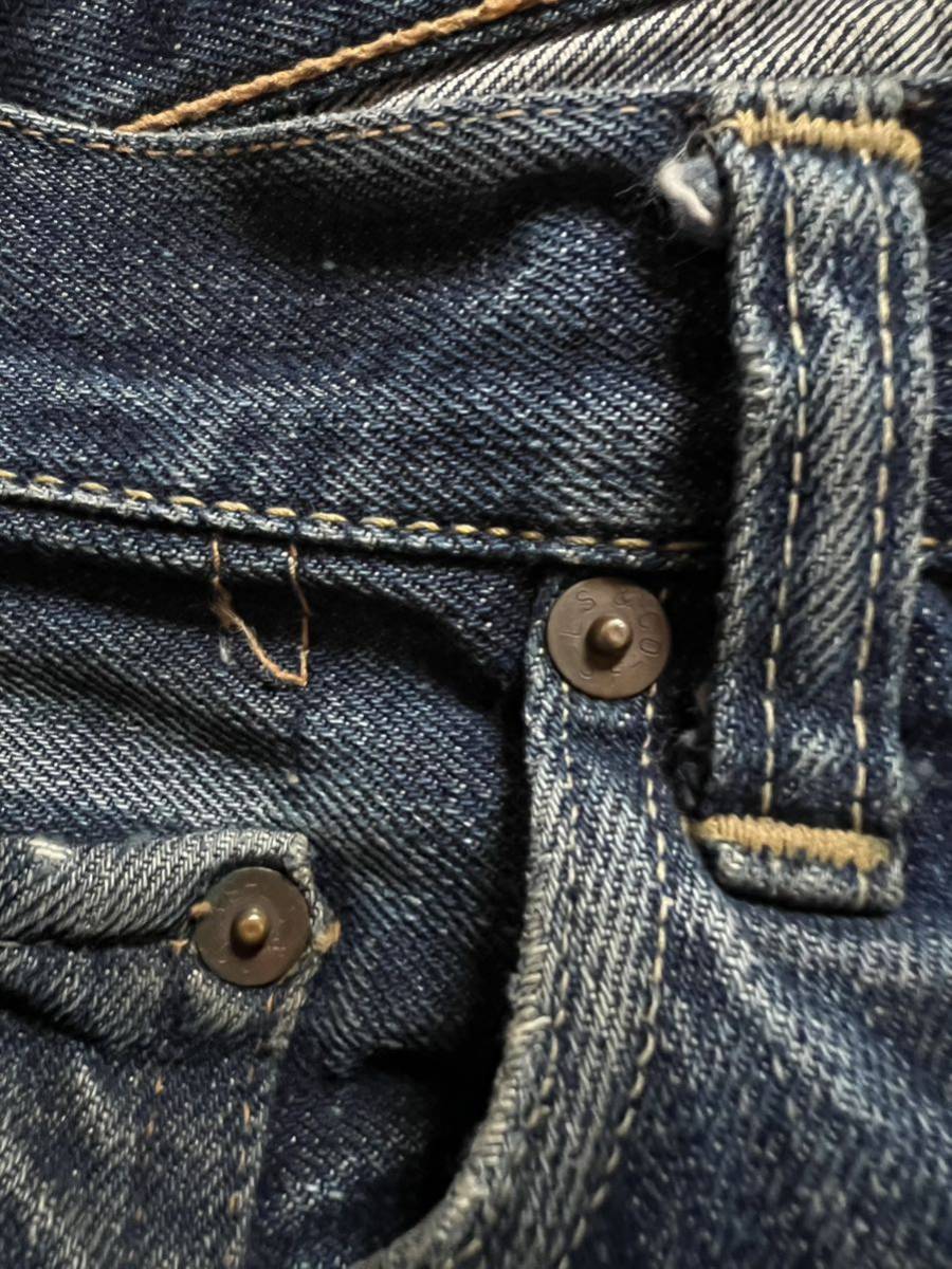 Special 50s LEVIS 501xx 革パッチ 隠しリベット刻印12 鬼ヒゲ 蜂の巣