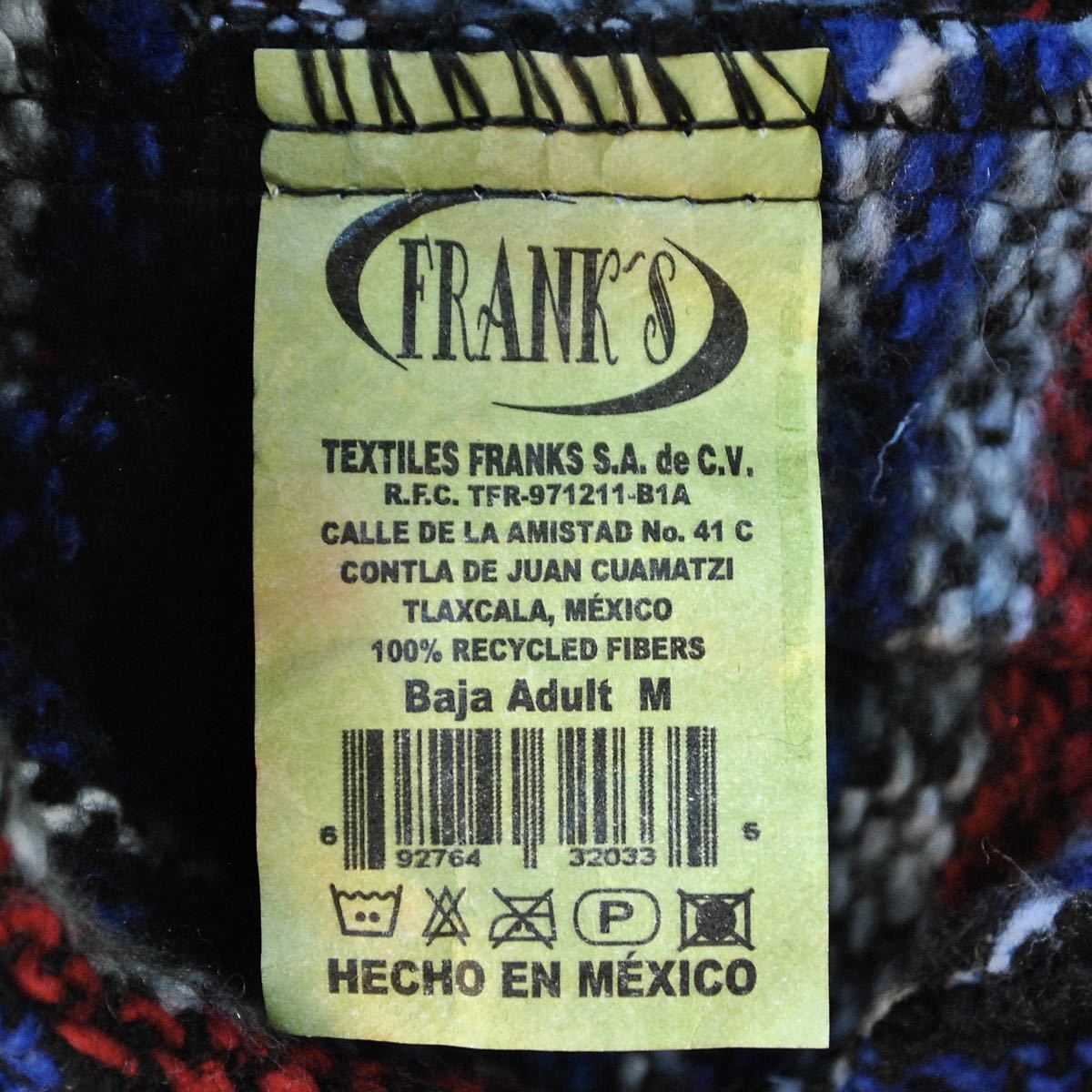 FRANKSメキシコ製メキシカンパーカー バハシャツ バハフーディーM②