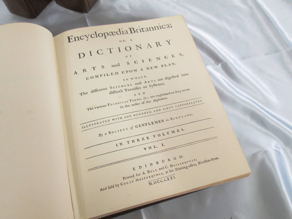 洋書 ENCYCLOPAEDIA Britannica ブリタニカ 百科事典 初版 VOL.1～3 3冊 ふK01120801の画像6