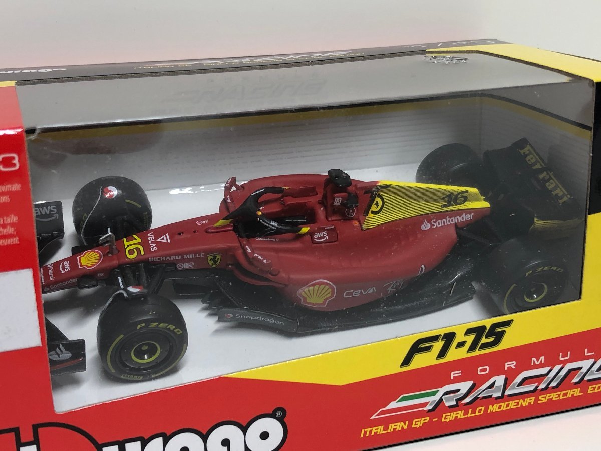 ＜予約品＞　Burago 1/43 Ferrari F1 75 #16 CHARLES LECLERC MONZA GP　フェラーリ　ルクレール　ブラーゴ_画像6