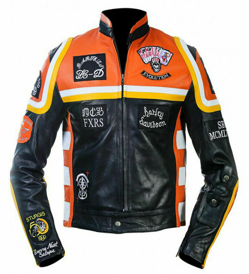 ☆ Новые и неиспользованные ☆ Harley-Davidson &amp; Marlboro Man ☆ Кожаная куртка Riders ☆ Размер XS ☆ Все размеры в наличии ☆ミ Ky Rourke