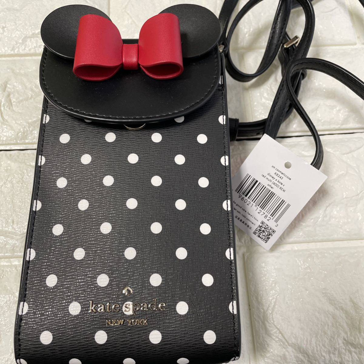 新品未使用】kate spade ミニーちゃん 携帯ショルダーバック かわいい