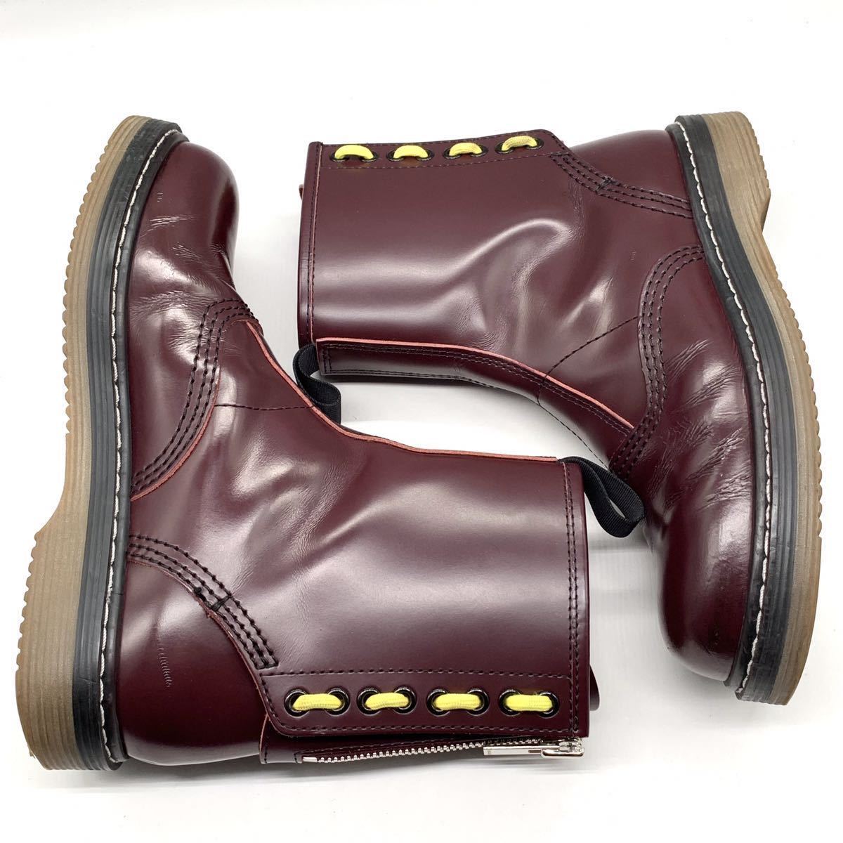 sacai × Hender Scheme (サカイ × エンダースキーマ) カウハイド ブーツ バックジップ ボルドー バーガンディ 40 26cm シューズ メンズ 6