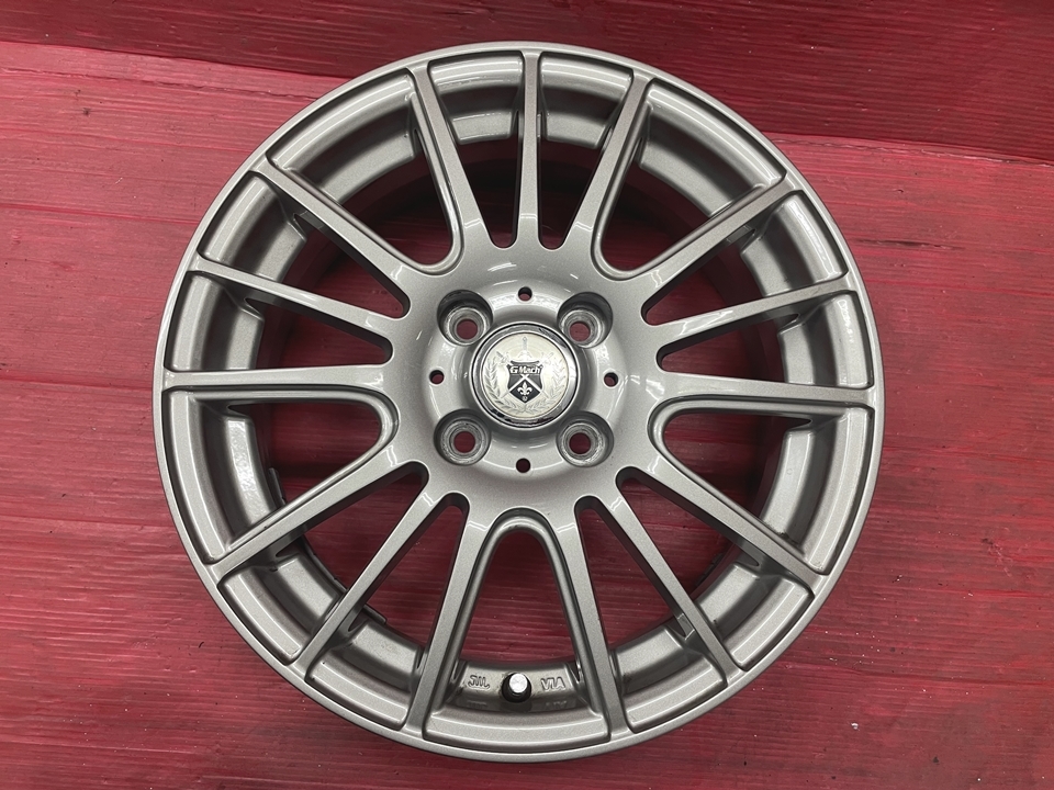 アルミホイール4本 15×5.5J ET42 PCD100 4H ウェッズ G-MACH アクア ヤリス ヴィッツ マツダ2 ノート マーチ 他