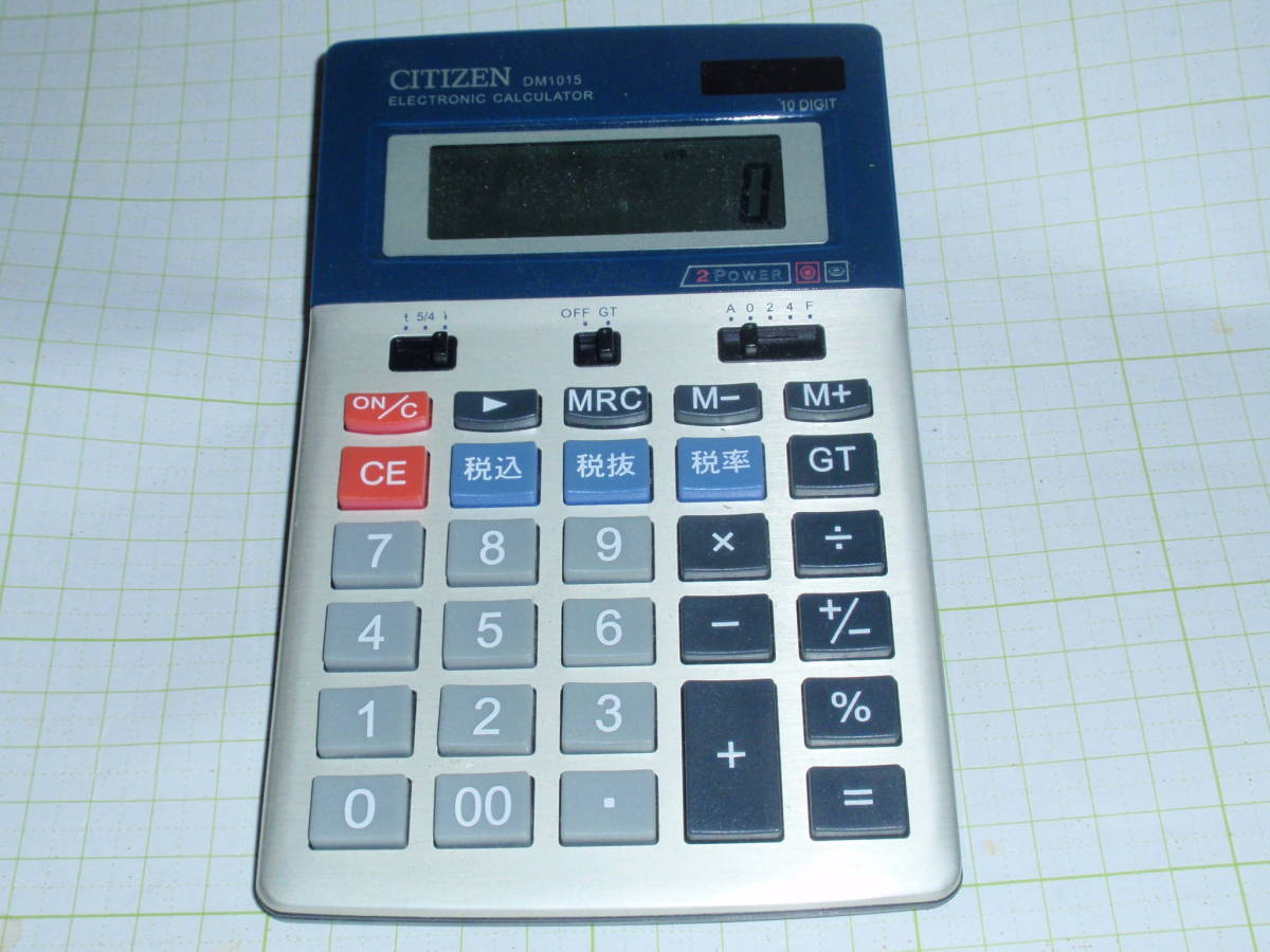 Cal-Citizen-2 CITIZEN made solar . power supply desk top type calculator DM1015( breakdown )