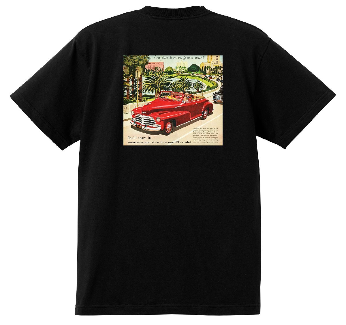 アドバタイジング シボレー 黒 145 Ｔシャツ 1948 オールディーズ 50’s 60’s ローライダー ホットロッド フリートライン_画像1