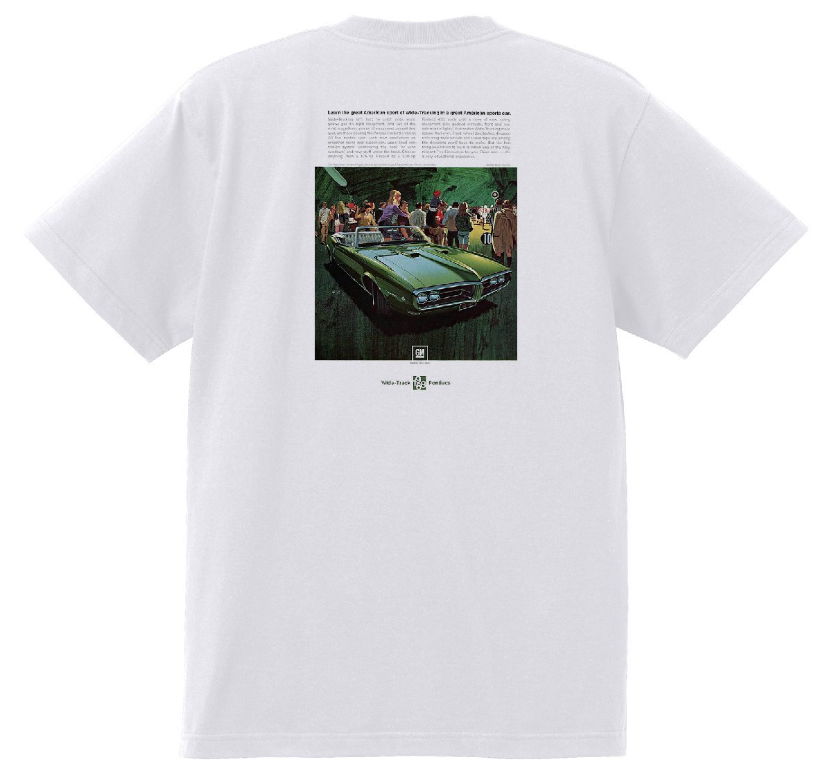 アドバタイジング ポンティアック Ｔシャツ 375 白 1968 ボンネビル gto ファイアバード アメ車_画像1